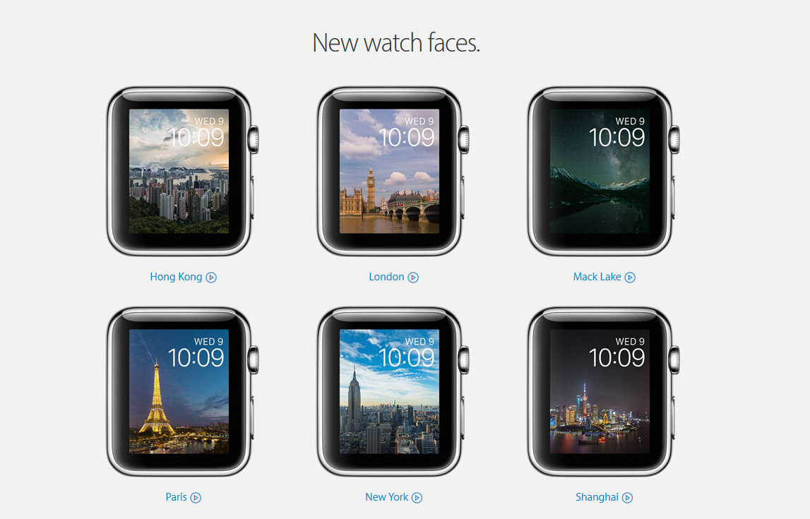 apple watch new faces