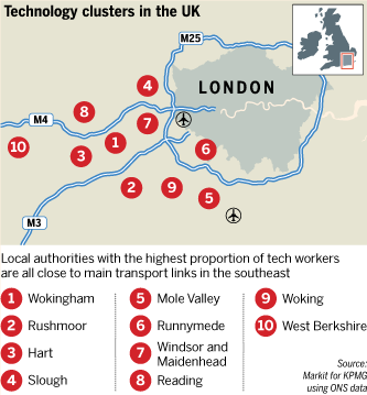 Tech jobs cluster